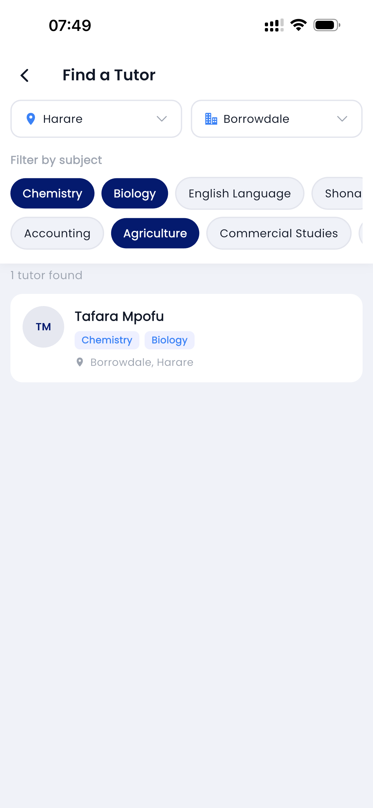 Amigo Find a Tutor
